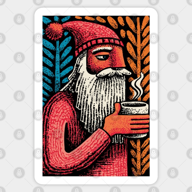 Cool Santa Coffee Break | Funny Christmas Santa Sticker by TuncGK